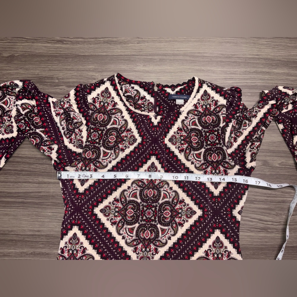 Tommy Hilfiger Women's Patchwork-Print A-Line Dress Size 4 - Picture 5 of 8